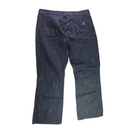 CJ by Cookie Johnson Womens Dark Wash 5 Pocket Grace Bootcut Denim Blue Jeans 38 - Picture 4 of 6